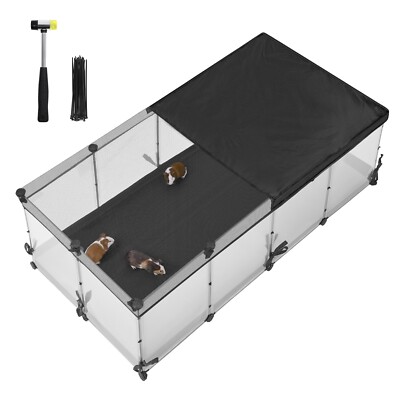 SONGMICS Kleintiergehege käfig mit Atmungsaktives Gewebe oben LPC015/016