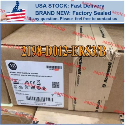 Sealed NEW PLC 2198-D012-ERS3/B Kinetix 5700 Dual Axis Inverter Module