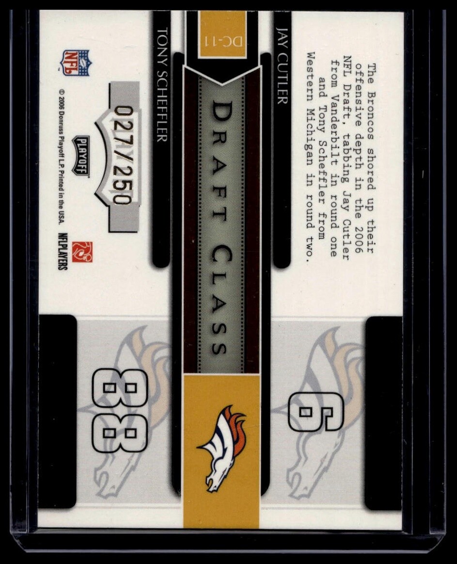 2006 Playoff Contenders - Draft Class Jay Cutler, Tony Scheffler #DC-11 ...