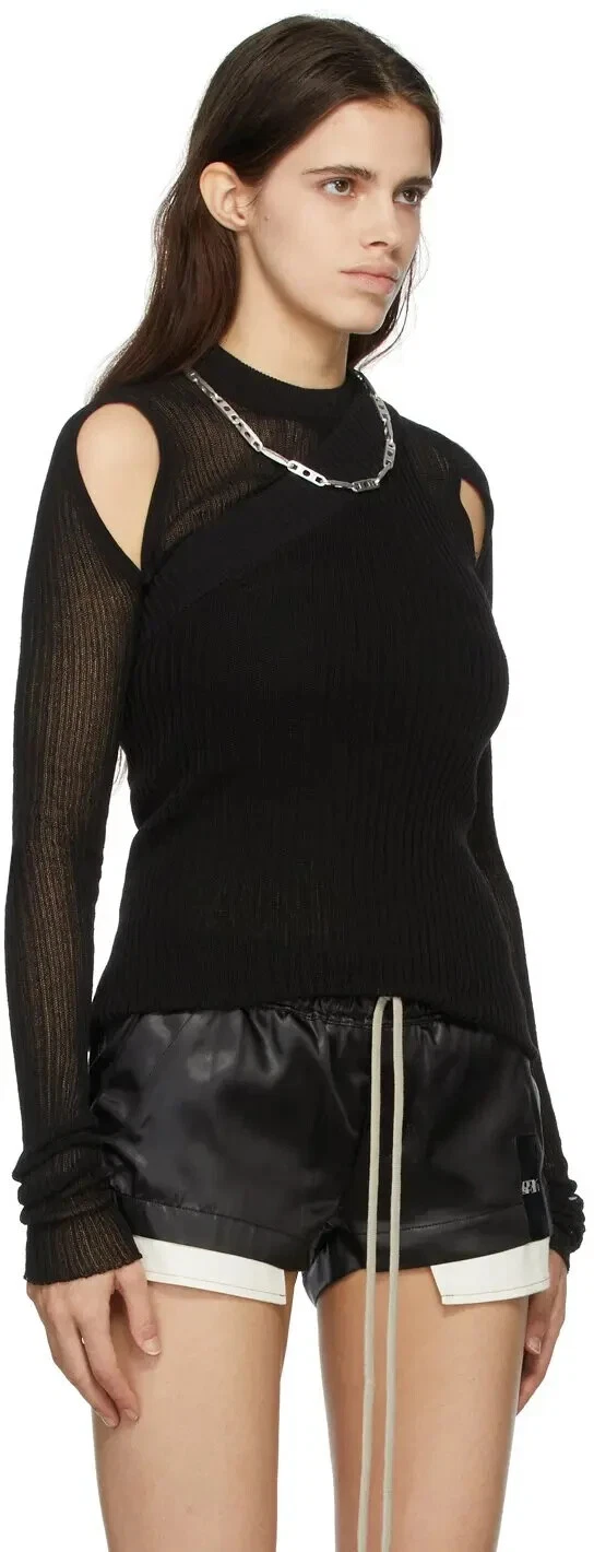 Maglione Rick Owens SS21 rosa banana nuovo con etichetta taglia S