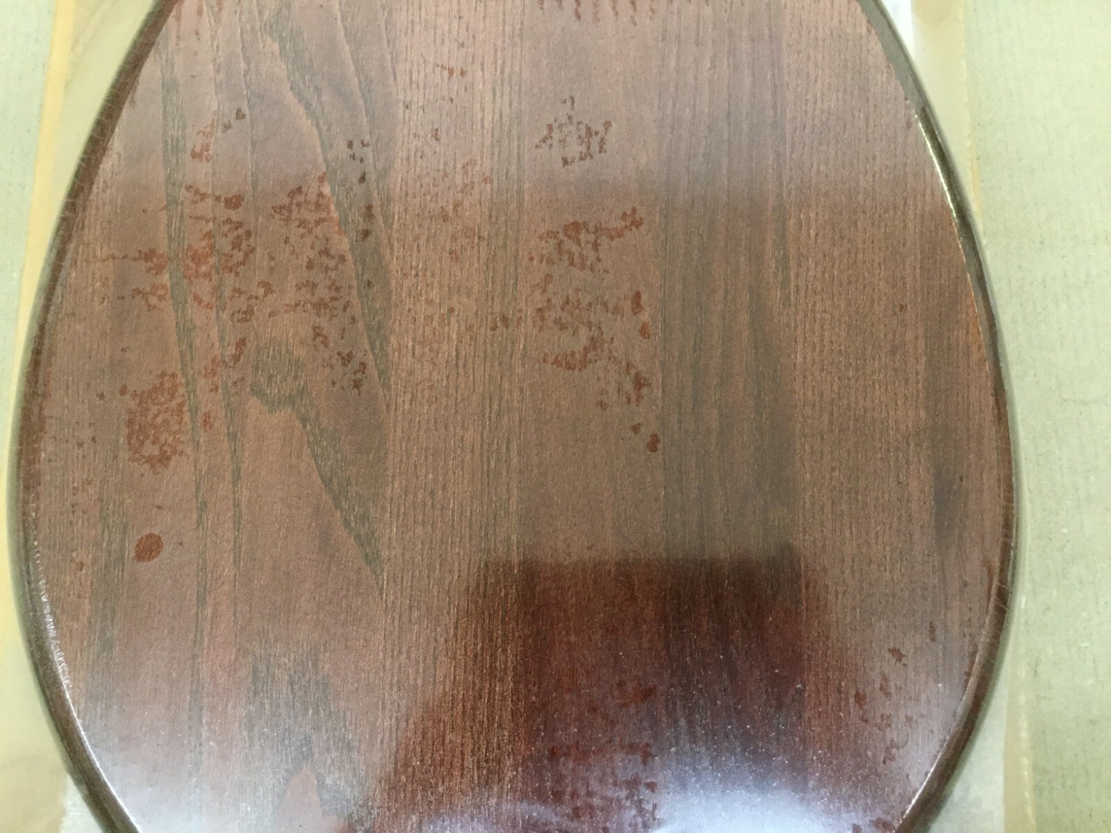 KOHLER K4756BRWD Vintage ROUND toilet seat, BRASS Hinges, MAHOGANY