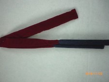 Gourd Dance Sash Red with Navy Blue Fringe