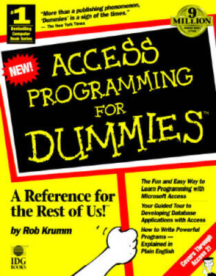 Access Programming For Dummies (For Dummies (Computers)) - Paperback - GOOD
