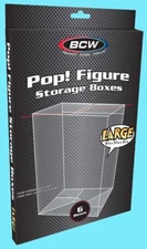 6 BCW Funko POP! Large Figurine Storage Boxes Clear Plastic Figure Case Display