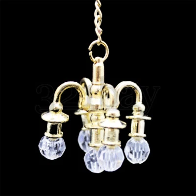 MARKENLOS Puppenhaus Kronleuchter Nostalgie Wohnzimmer Miniaturlampe Deko ohne Licht 1:12