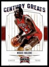 2012-13 Panini Threads - Century Greats Moses Malone #2 76ers