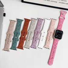 Flamingo Floral Engraved Strap For Apple Watch Band 49mm Series 9 8 7 6 SE Ultra