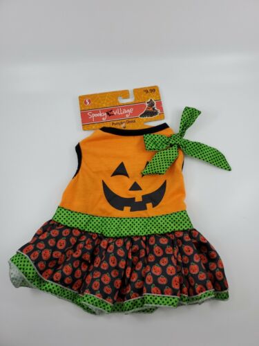 Spooky Village Halloween SIZE SMALL Dog Pumpkin Dress  - Picture 1 of 3