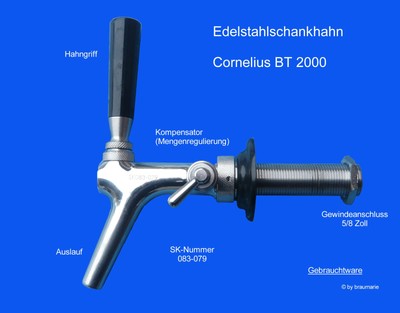 Schankhahn BT 2000 Cornelius Kompensator Zapfhahn Bierzapfhahn Bierhahn