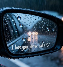 10PCS I Love You Drive Safe Mirror Sticker, I Love You Drive Safe Sticker for...
