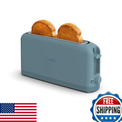 Bella 2 Slice Slim Toaster Fits-Anywhere Kitchenware 6 Setting Shade Control