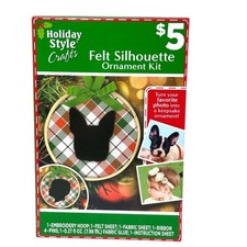 Holiday Style Felt Silhouette Ornament Kit Keepsake DIY Craft Gift