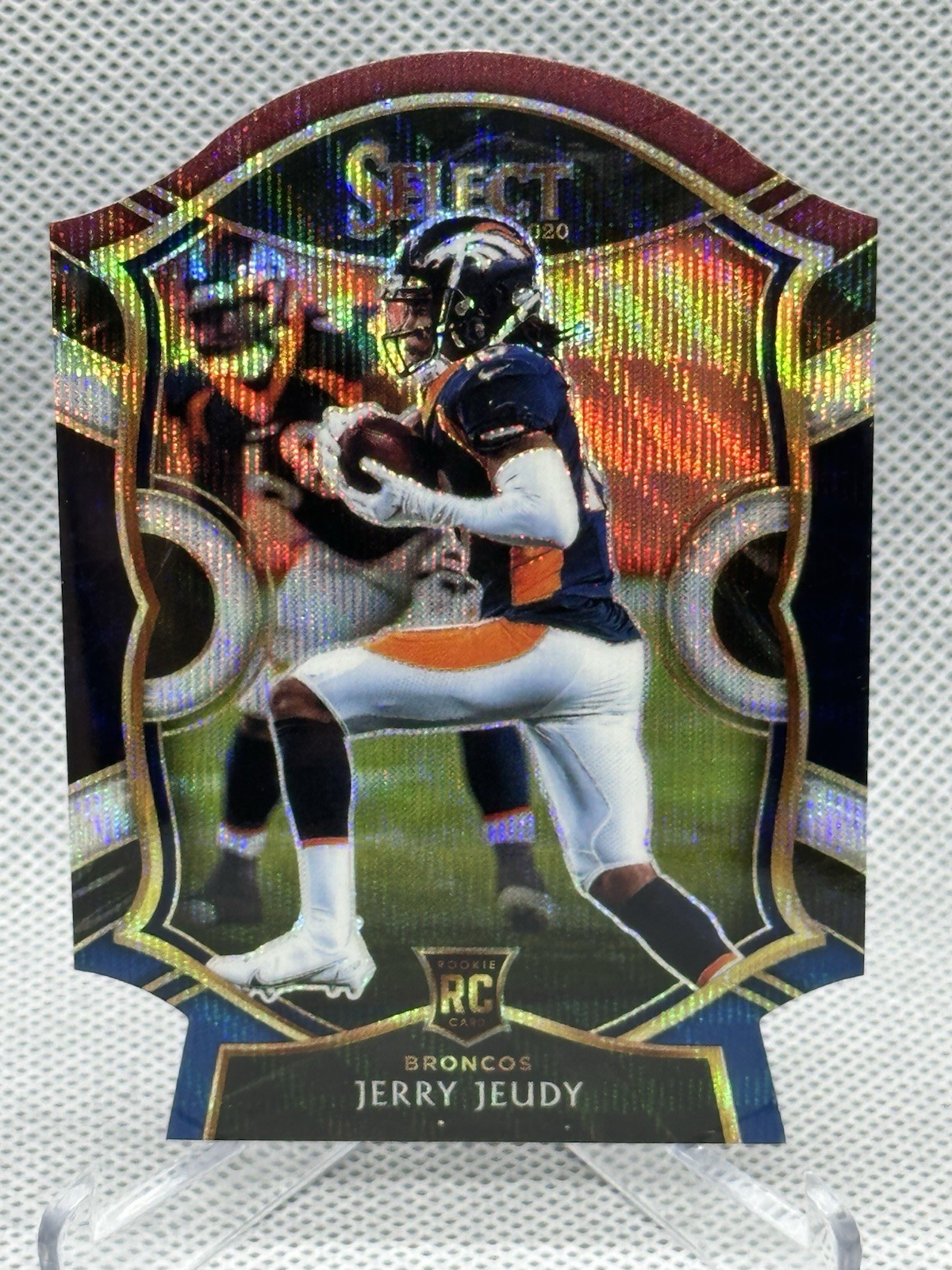 2020 Panini Select - Concourse Jerry Jeudy #56 Tri-Color Prizm Die-Cut (RC)