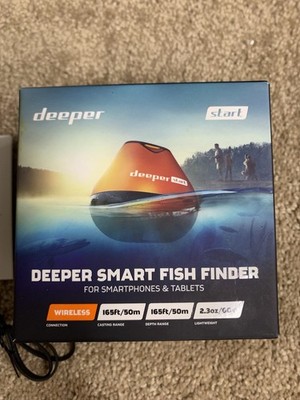 Deeper Start Smart Fish Finder For Smartphones and Tablets NEW Open box