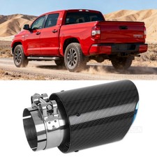 For Toyota Tundra Carbon Fiber 2.5'' Inlet 3.5'' Outlet Exhaust Pipe Tip Muffler