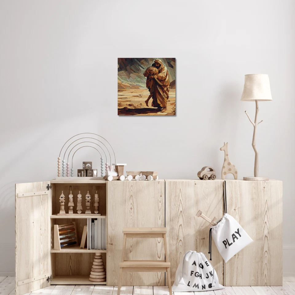 Impresión artística hijo pródigo | Decoración de pared cristiana | Obra de arte inspiradora de Jesús Foto 4 de 4