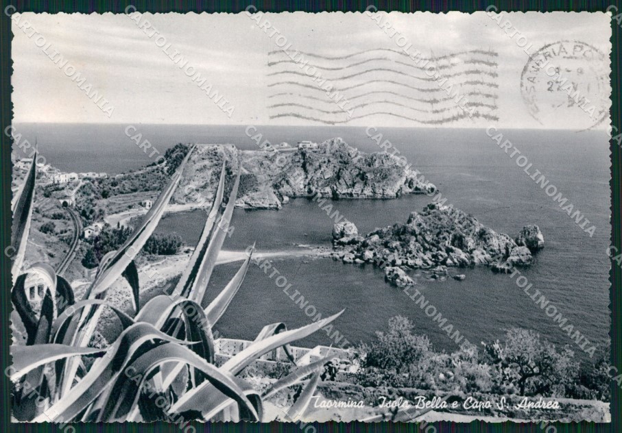Messina Taormina Isola Bella Capo Sant'Andrea FG Foto cartolina HB4819