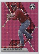 2021 Panini Mosaic Fluorescent Pink Mosaic Prizm 8/10 Nolan Arenado #34 1q0o
