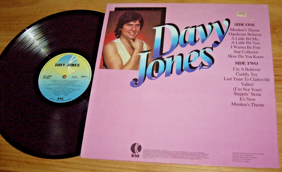 DAVY JONES *OZ Press 12'' LP ' SINGS THE BEST OF THE MONKEES ' 1983 EXC+ - Image 2 of 2