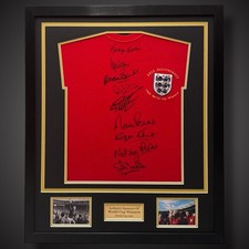 England- 9 Of The 1966 World Cup Winners Hand Signed Shirt With Coa &pound;1400