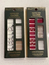 Christmas Holiday Mistletoe Dashing Diva Gloss Ultra Shine Gel, 64 Nail Strips 