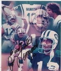 Joe Namath Autographed New York Jets Collage 8x10 Photo HOF JSA