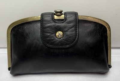 Hobo Alice Black Vintage Compact Wallet Clutch Retired Rare EUC Clean