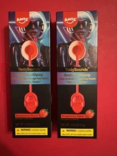 Amos TASTY SOUNDS Audio Lollipop Strawberry Hip Hop Music Mouth 9/2026 Lot of 2