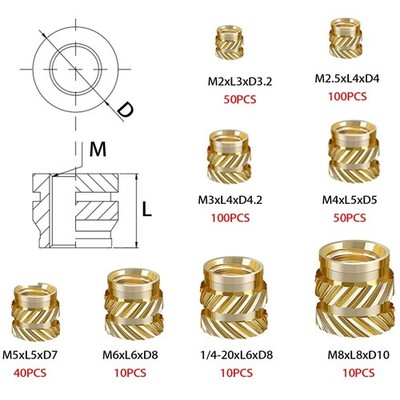 Heat Set Insert Installation Kit with 370PCS Inserts