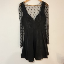 Free People Jills Black Swan Mini Dress Size 4