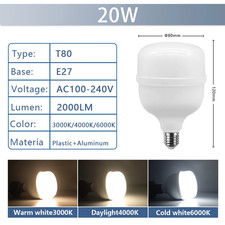 1-5Pcs 50W 5000Lm Super Bright LED Bulb AC 110V 220V E27 LED Lamp Lampada LED Li
