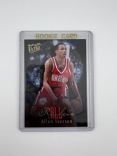 1996 Fleer Ultra Allen Iverson Rookie Card #7/15 RC 76ers HOF NBA. rookie card picture