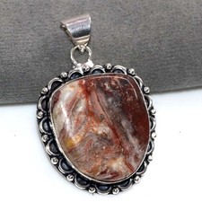 Mexican Laguna Lace 925 Silver Plated Pendant 1.9