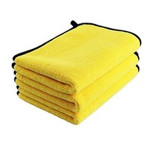 microfiber double layer towels car detailing claning 16 x 16 inch, 6 pack towels