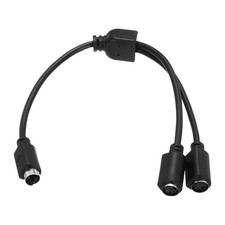 S Video Cable 1ft, Mini DIN 4 Pin S-Video Cable Male to Male Silver Plated