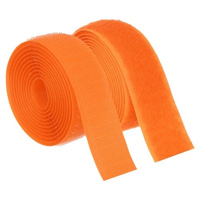 1.5 Yard 1 Inch(25mm) Width Sew on Hook and Loop Strips Non-Adhesive, Orange