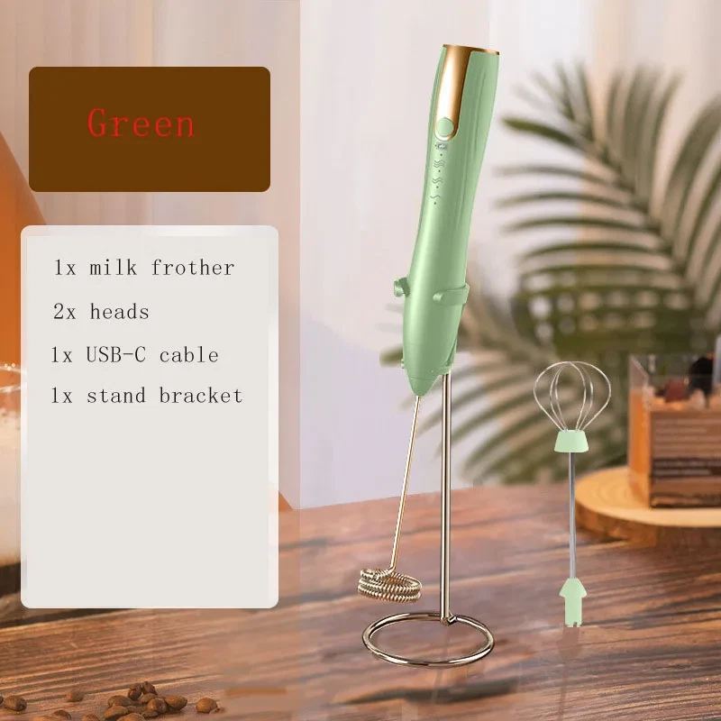 Hand Mixer Milk Frother for Coffee Matcha Handheld Foam Maker Electric Whisk Dri