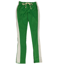 M Society Track Pants Mens M Green Side Stripe Athletic Joggers Soccer Training