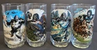 King Kong Vintage 1976 Drinking Glasses Tumblers Complete Set 4 Coca-Cola Movie