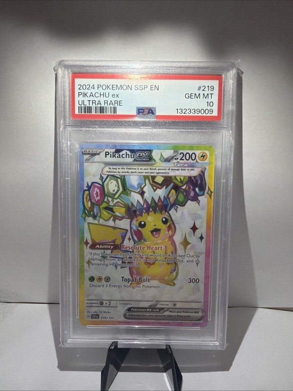 Pikachu ex 219/191 Surging Sparks PSA 10 GEM MINT Ultra Rare Pokemon