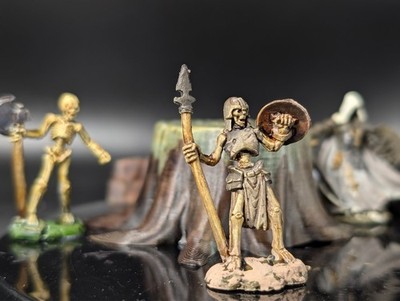 Well painted skeleton warrior d&d miniature Reaper with spear