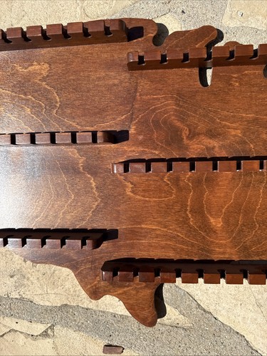 Espositore rack vintage Stati Uniti a forma di cucchiaio legno collezione Apprx 23x15 - Foto 4 di 7