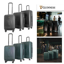 Guinness ABS Hard Shell Suitcase Travel Luggage, Combo Lock, Spinner Wheels