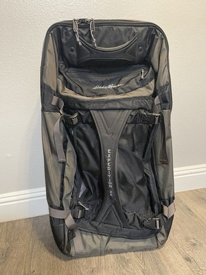 Eddie Bauer Expedition 26 Rolling Duffel Bag Suitcase Gray