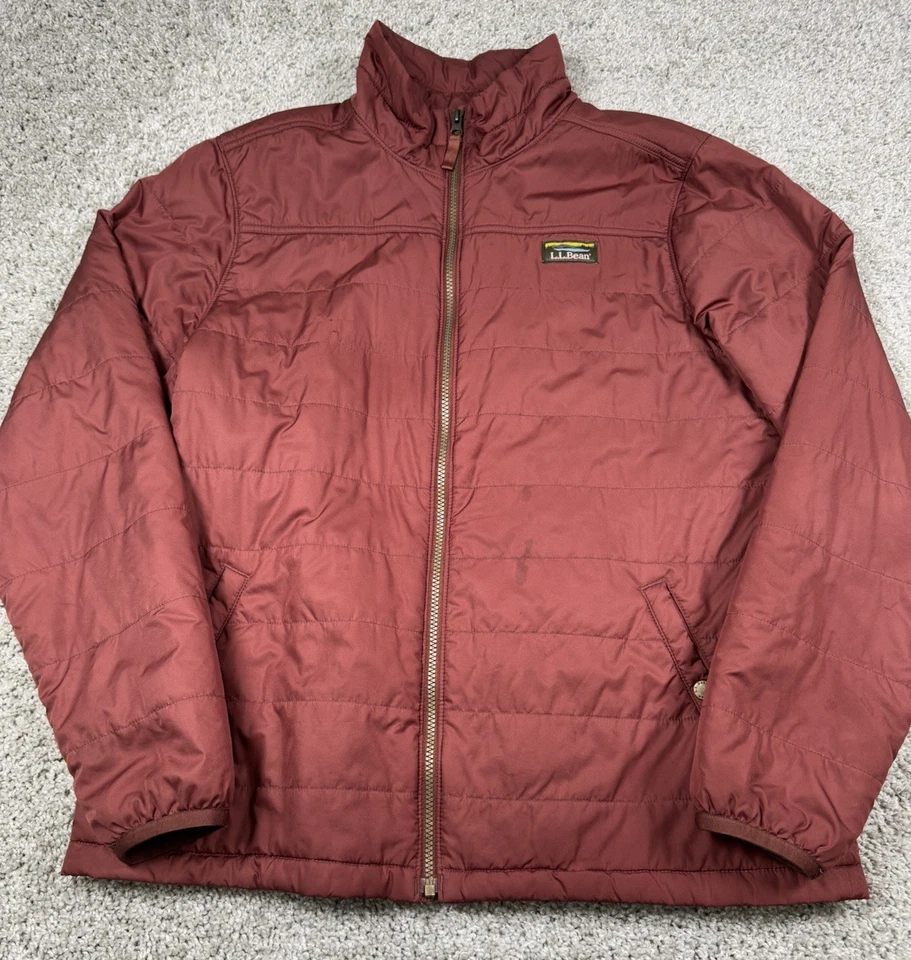 LL Bean Puffer Jacket Insulated Packable Winter Coat Full Zip Mens Large - Read - Image 2 of 4