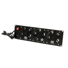 Rack Mount Server Cabinet Three 3 Fan Cooling Panel System Unit 110V Black 3U