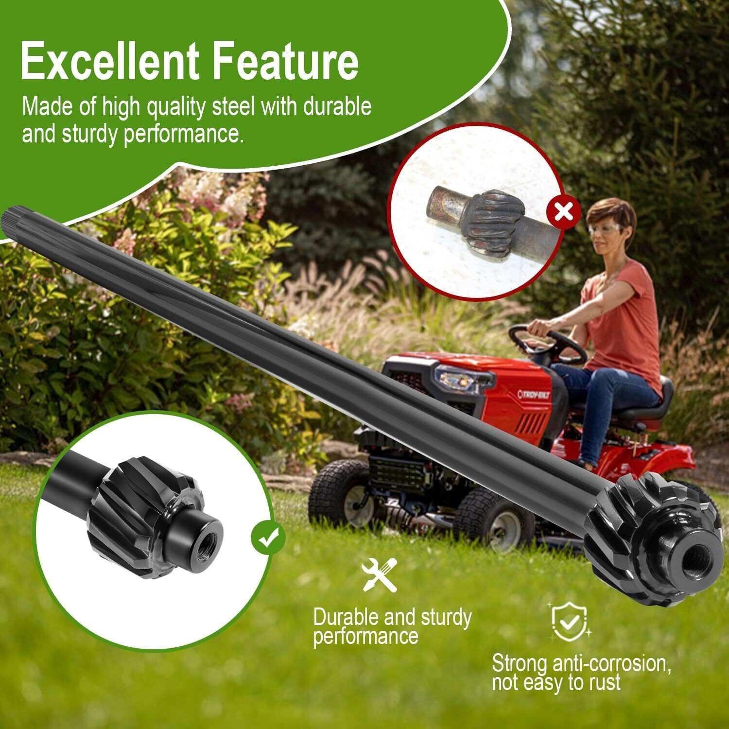 For MTD 753-04517 738-0919 738-0919A 738-0919B 76-044 Steering Shaft & Bushing thumbnail 3