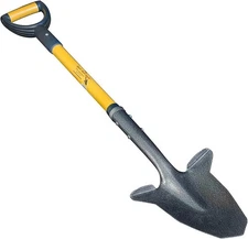 SHFD3 40" Yellow Garden Spade Shovel - Gardening Shovel with a 9" x 11" Beveled