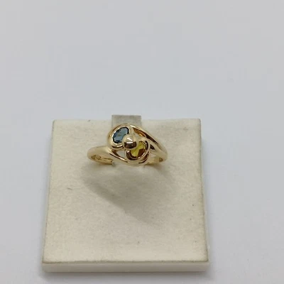 Bague Femme Avec Zircons Colorés En Or Jaune 18KT 3,1 Grammes N.16 (1675) - Photo 1/4