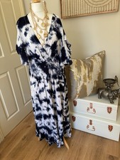 Klass Blue Tie Dye Dress Size 18 Maxi bohemian 